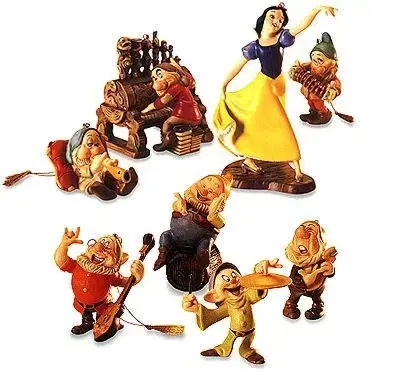 Ornamenten: WDCC Snow White And The Seven Dwarfs Ornament Set