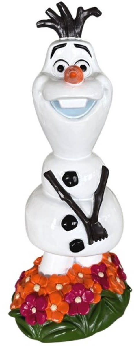 Figurine: Frozen -  Olaf  - With Flowers- Garden