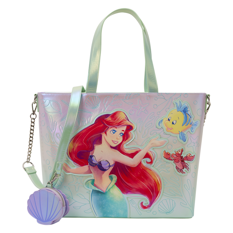 Schoudertas: The Little Mermaid - Ariel, Flounder - Sebastian Bag with - Coin Bag