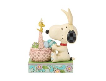 Figurine: Peanuts- Snoopy Basket Eggs