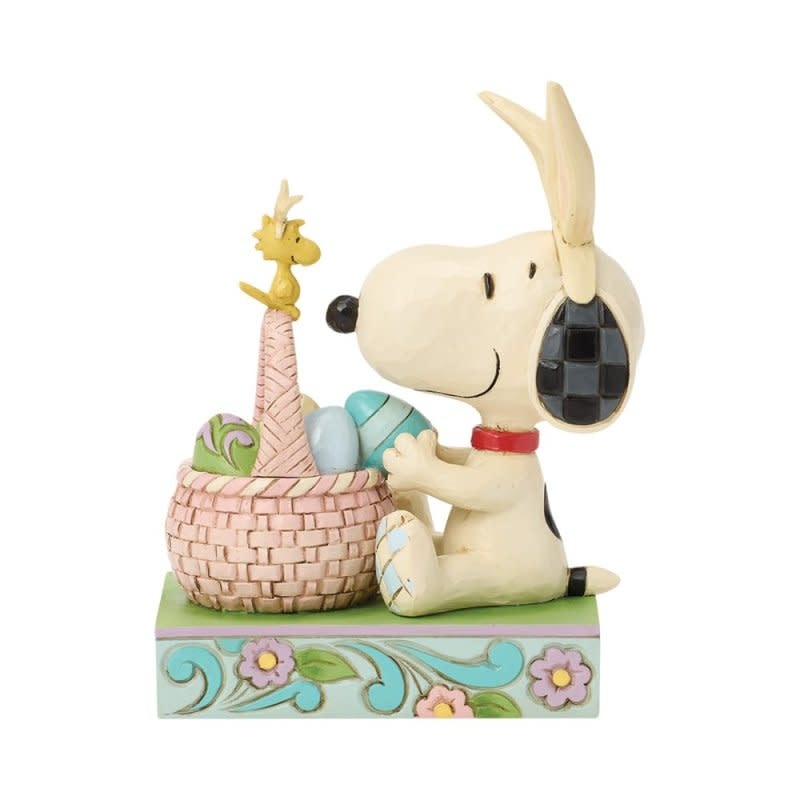 Figurine: Peanuts- Snoopy Basket Eggs