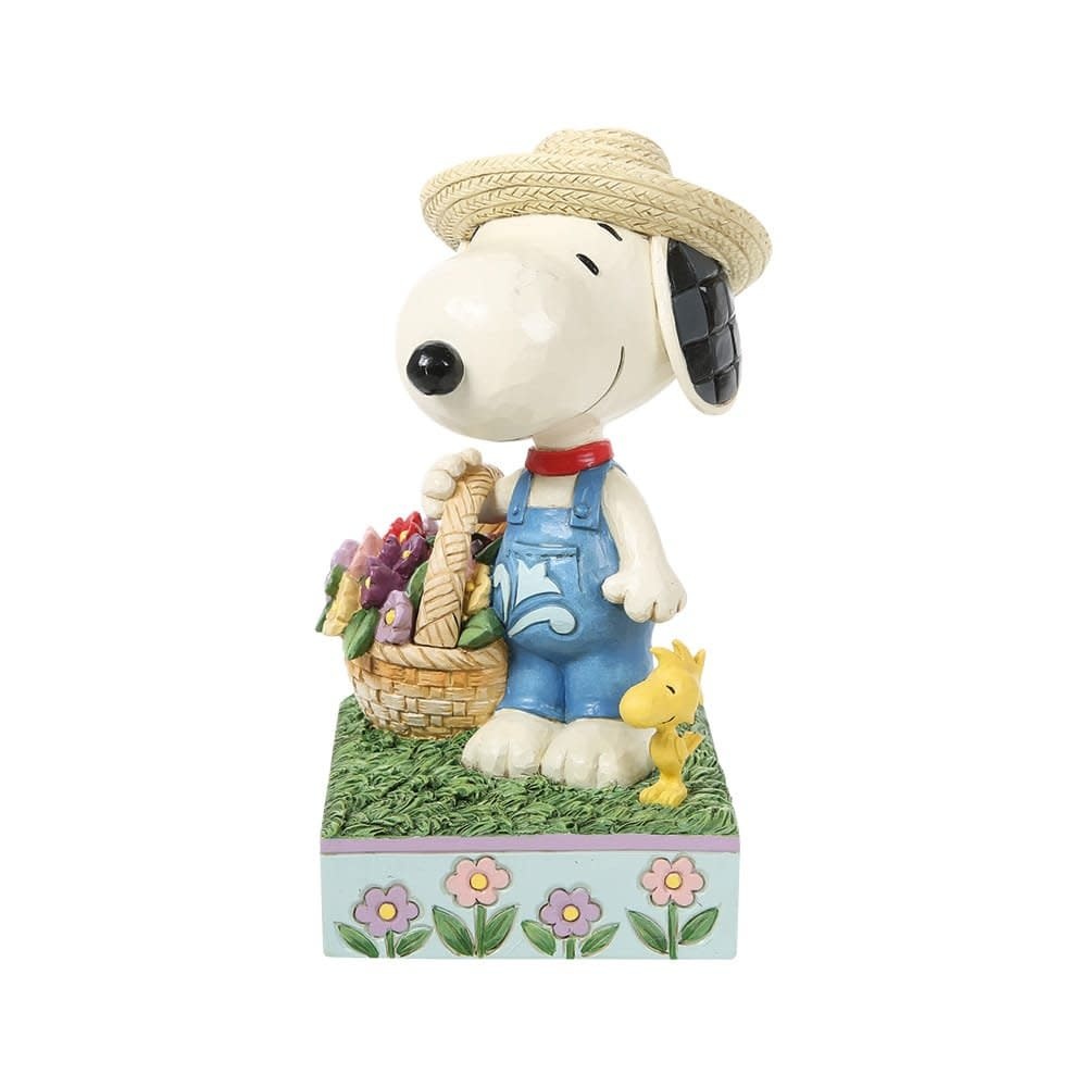 Figurine: Peanuts - Snoopy Flower Basket