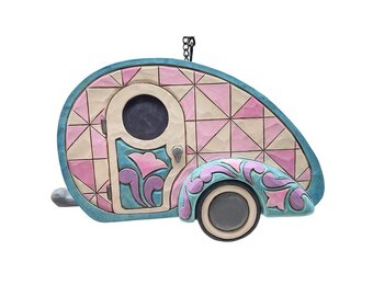 Vogelhuis: Birdhouse Camper Figurine by Heartwood Creek
