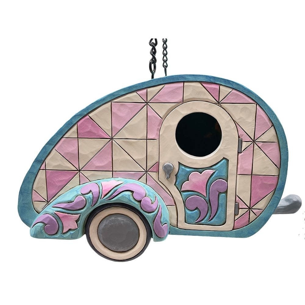 Vogelhuis: Birdhouse Camper Figurine by Heartwood Creek