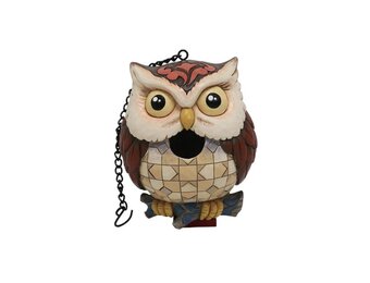 Vogelhuisje: Birdhouse Owl Figurine by Heartwood Creek