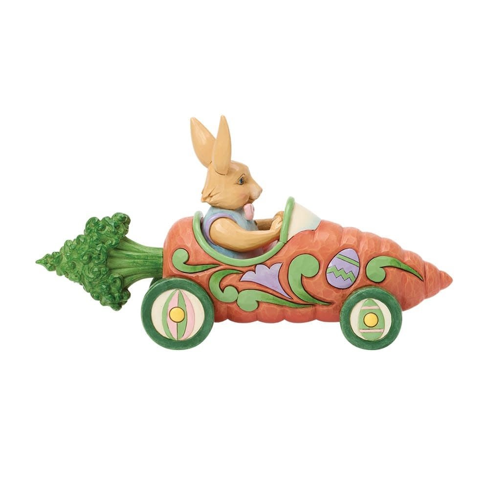 Figurine: Bunnies On Parade Carrot Car by Heartwood Creek