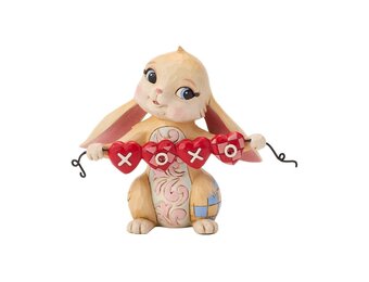 Figurine: Bunny With Garland - by Heartwood Creek