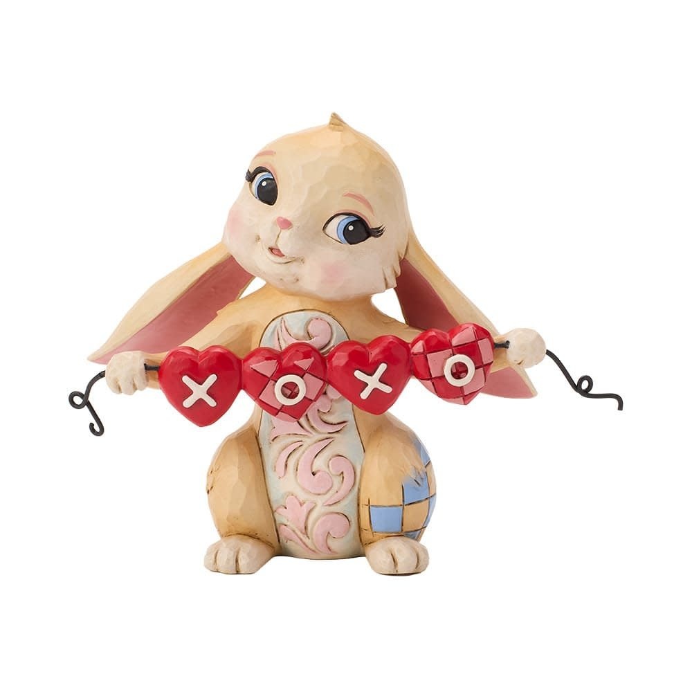 Figurine: Bunny With Garland - by Heartwood Creek