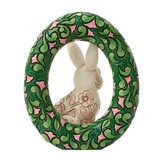 Figurine: Bunny Wreath - by Heartwood Creek
