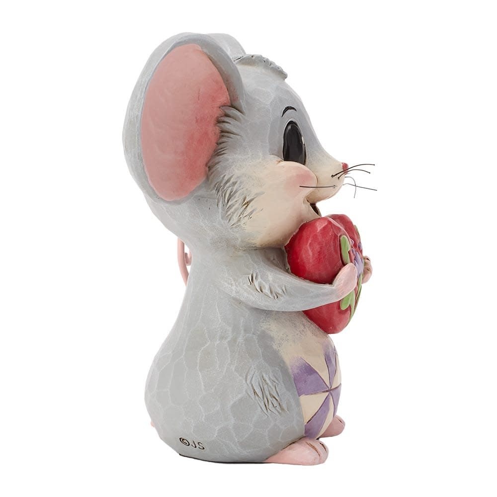 Figurine: Mouse Holding A Heart - by Heartwood Creek