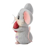 Figurine: Mouse Holding A Heart - by Heartwood Creek