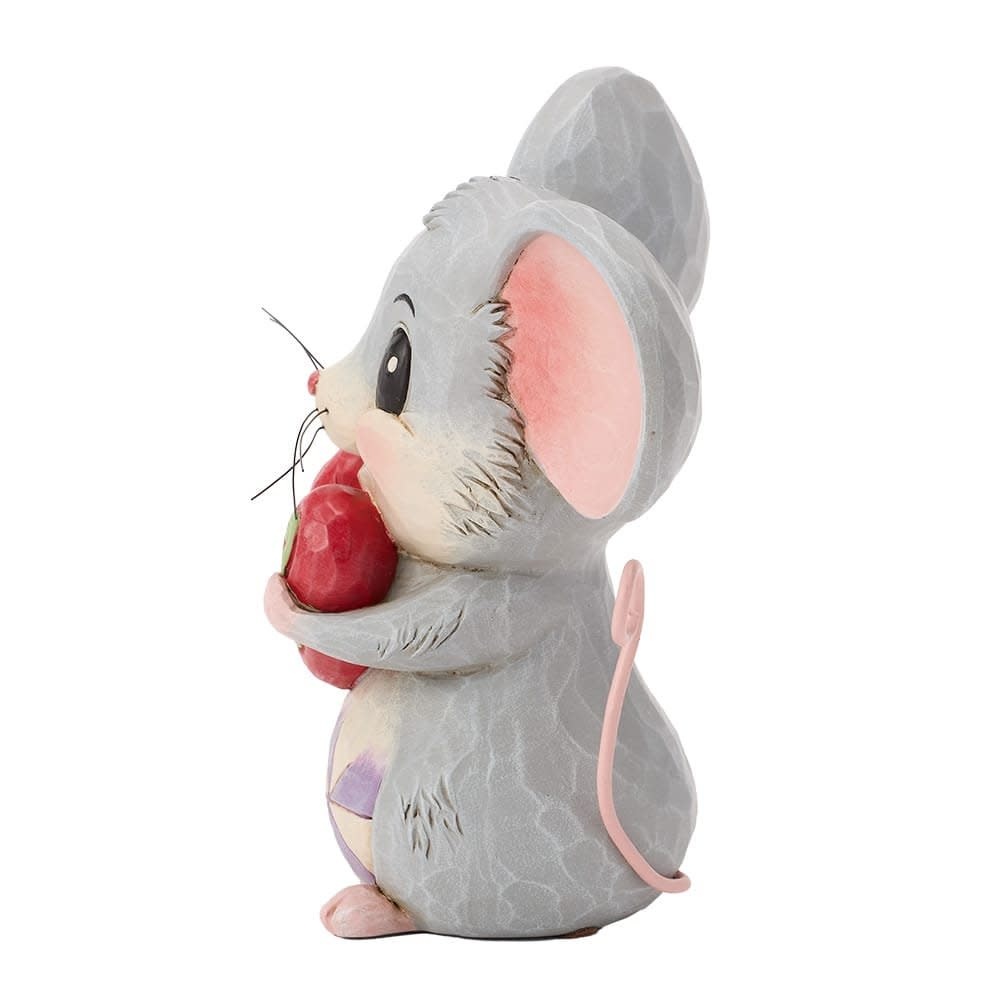 Figurine: Mouse Holding A Heart - by Heartwood Creek