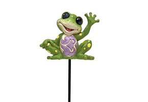 Plantsteker: Plant Stake Frog Figurine by Heartwood Creek