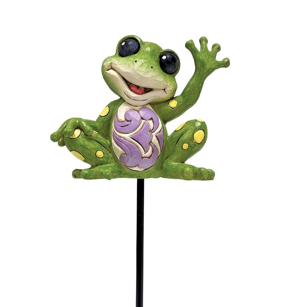 Plantsteker: Plant Stake Frog Figurine by Heartwood Creek