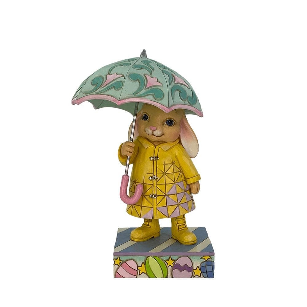 Figurine: Easter Bunny W Umbrella Figurine by Heartwood Creek