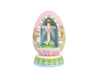Egg: Easter Rejoice Led Egg Diorama Figurine by Heartwood Creek