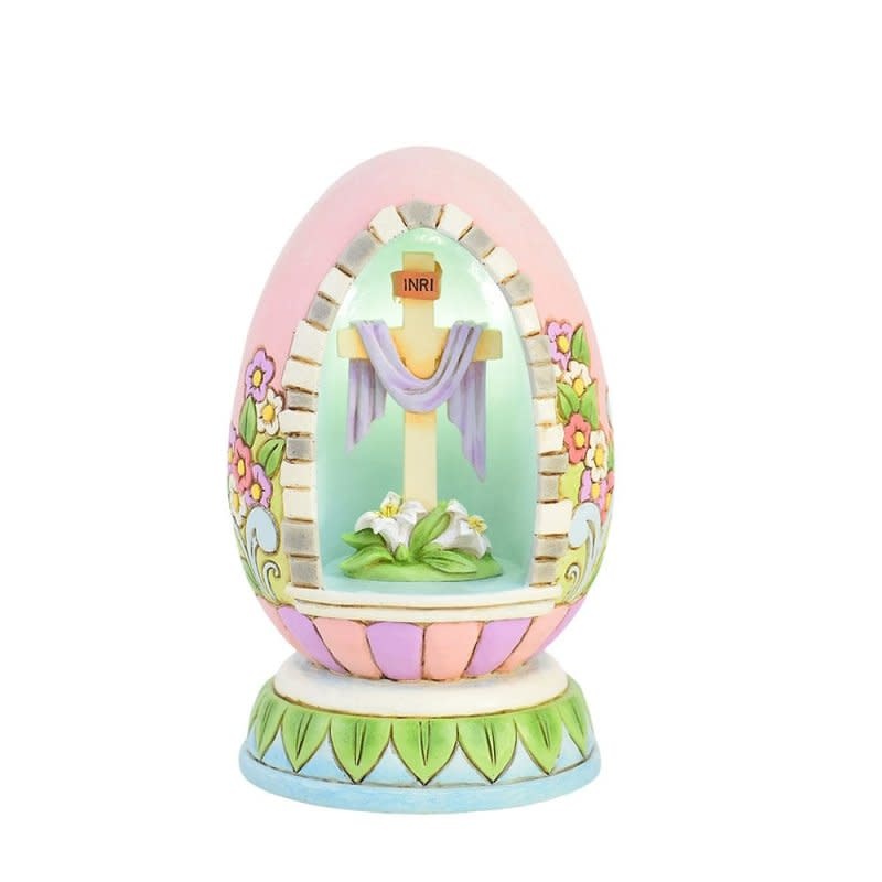Egg: Easter Rejoice Led Egg Diorama Figurine by Heartwood Creek