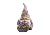 Gnome: Gnome W Basket Of Lilac Figurine by Heartwood Creek