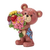 Figurine: Teddy Bear With Bouquet by Heartwood Creek