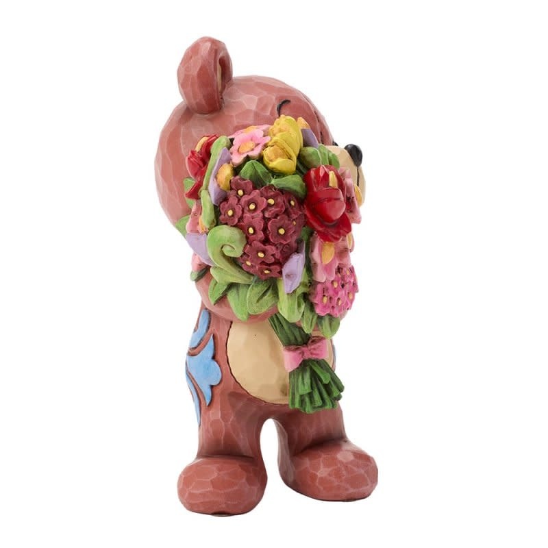 Figurine: Teddy Bear With Bouquet by Heartwood Creek