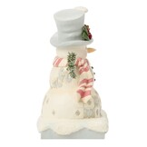 Figurine: White Woodland Snowman with Top Hat by Heartwood Creek