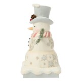 Figurine: White Woodland Snowman with Top Hat by Heartwood Creek