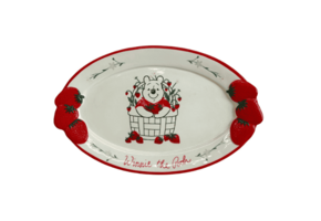 Schaal: Winnie The Pooh – Aardbeien Print