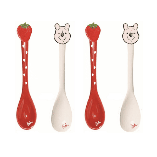 Lepeltjes: Winnie the Pooh – Aardbeien Lepeltjes Set van 4