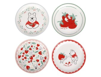 Borden : Winnie the Pooh - Aardbei -Set van 4