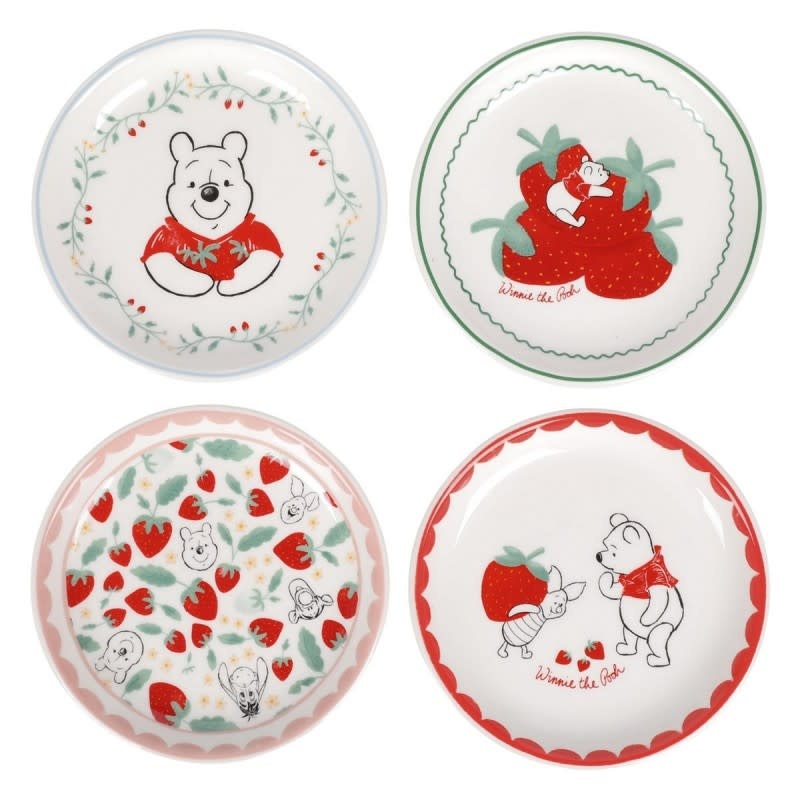 Borden : Winnie the Pooh - Aardbei -Set van 4