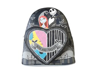 Backpack: Jack & Sally Split Heart - Nightmare Before Christmas