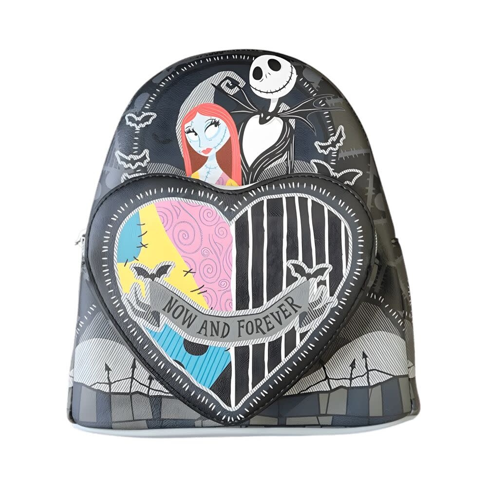 Backpack: Jack & Sally Split Heart - Nightmare Before Christmas