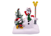 Figurine: Scenery Snowman Mickey & Goofy
