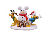 Figurine: Scenery Snowman Donald & Pluto & Chip N Dale