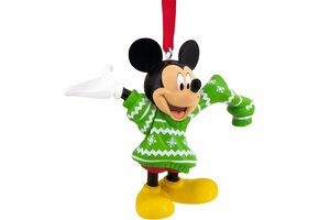 Kerstornament: Mickey  Mouse -Green - Sweater