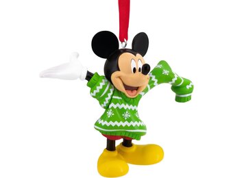 Kerstornament: Mickey  Mouse -Green - Sweater