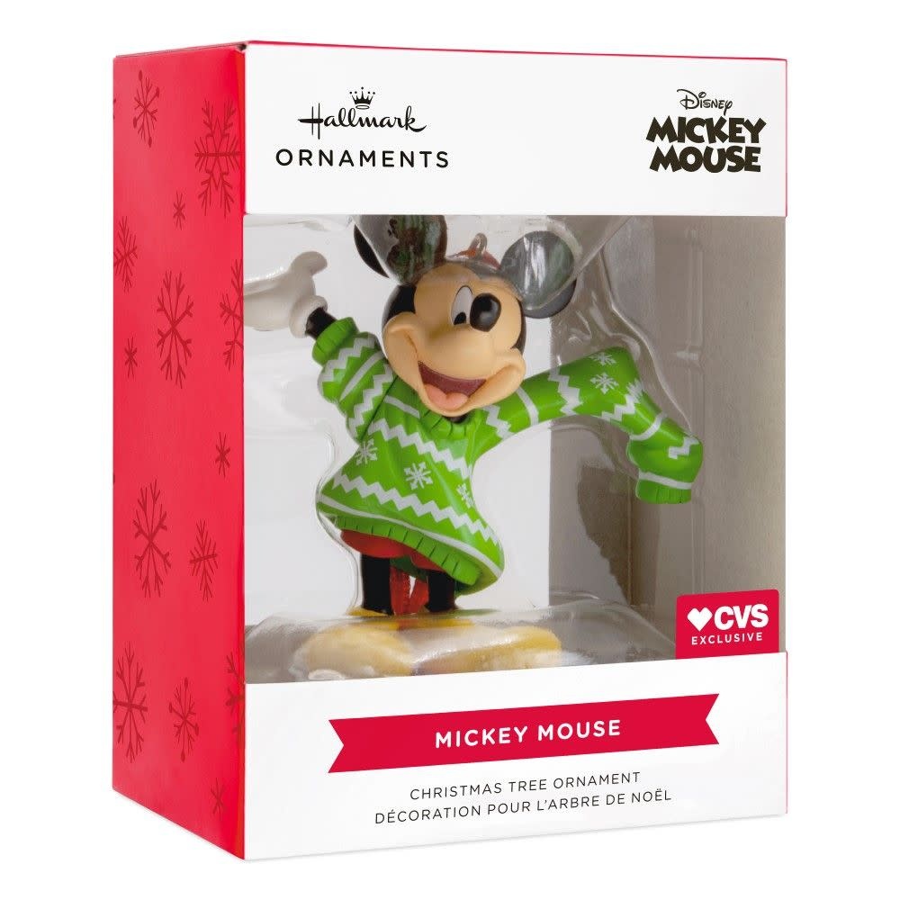 Kerstornament: Mickey  Mouse -Green - Sweater