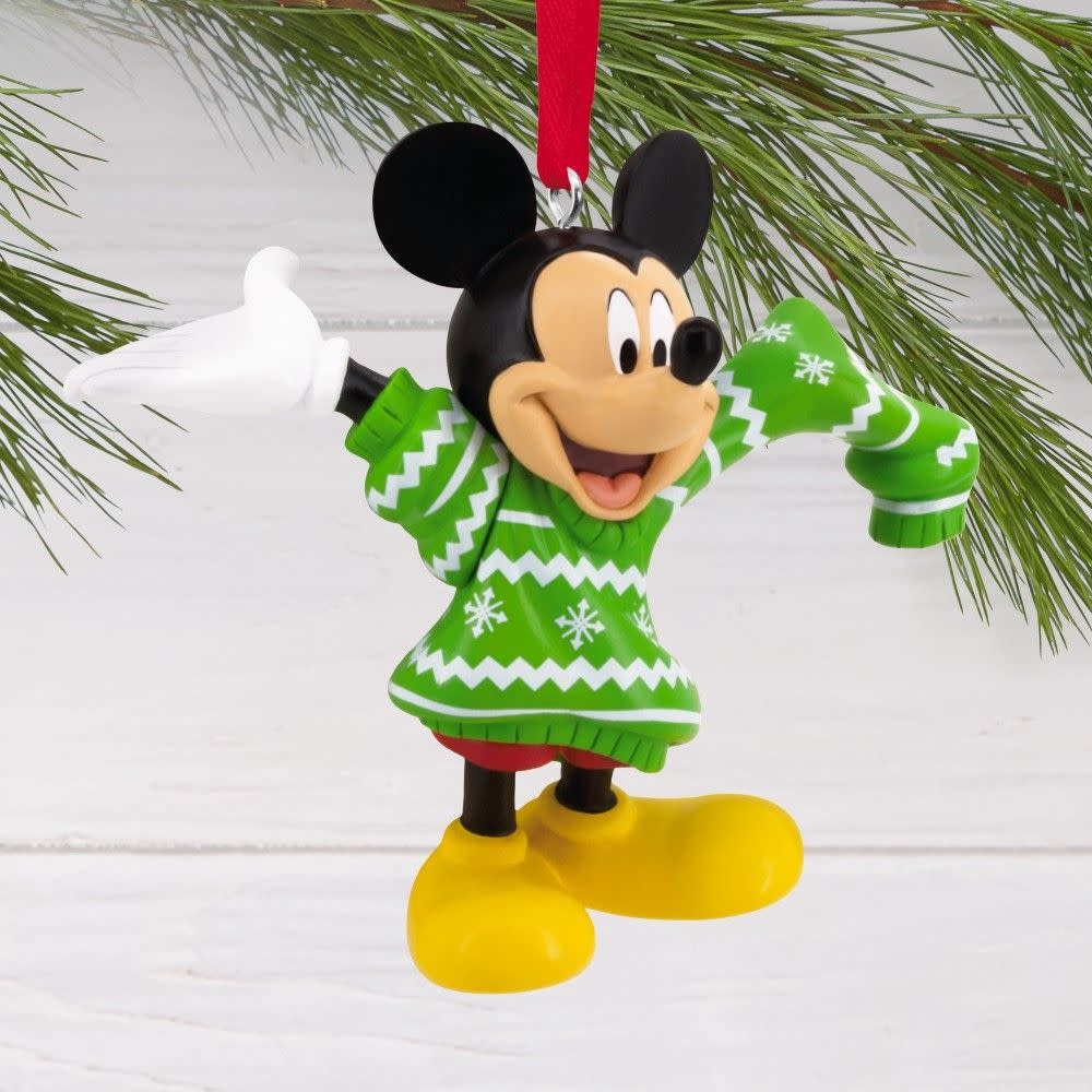 Kerstornament: Mickey  Mouse -Green - Sweater