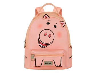 Backpack: Superleuke Hamm Toy Story rugzak voor echte fans! Met hoofdvak, voorvak, 2 zijzakken en handig binnenvak