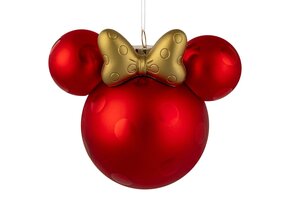 Kerstornament: Minnie Mouse Ears Icon - Blown Glass