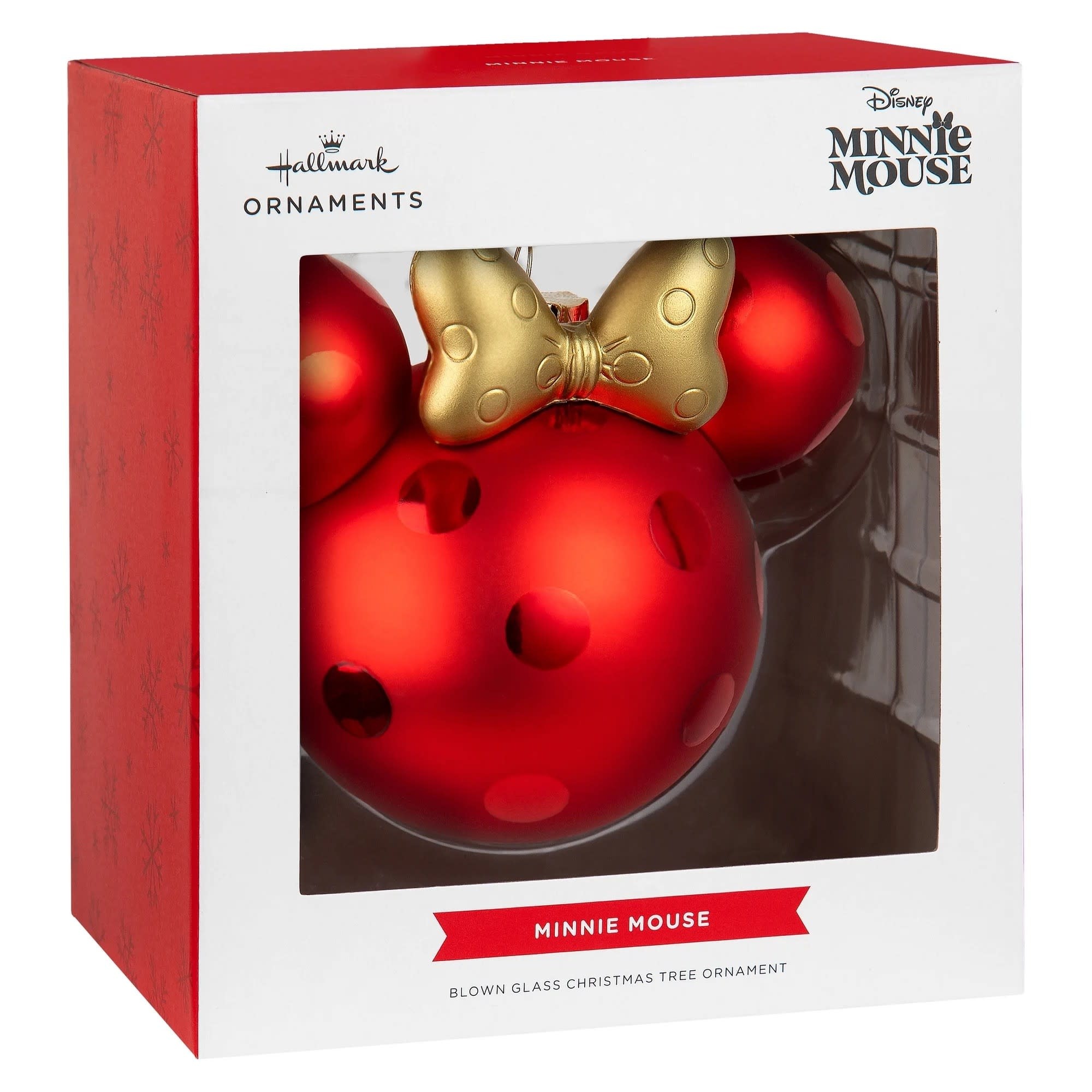 Kerstornament: Minnie Mouse -Ears- Icon- Glass