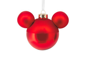 Kerstornament: Mickey Mouse Ears Icon - Blown Glass