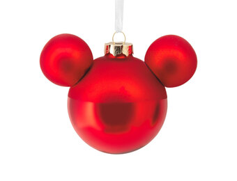 Kerstornament: Mickey Mouse Ears Icon - Blown - Glass