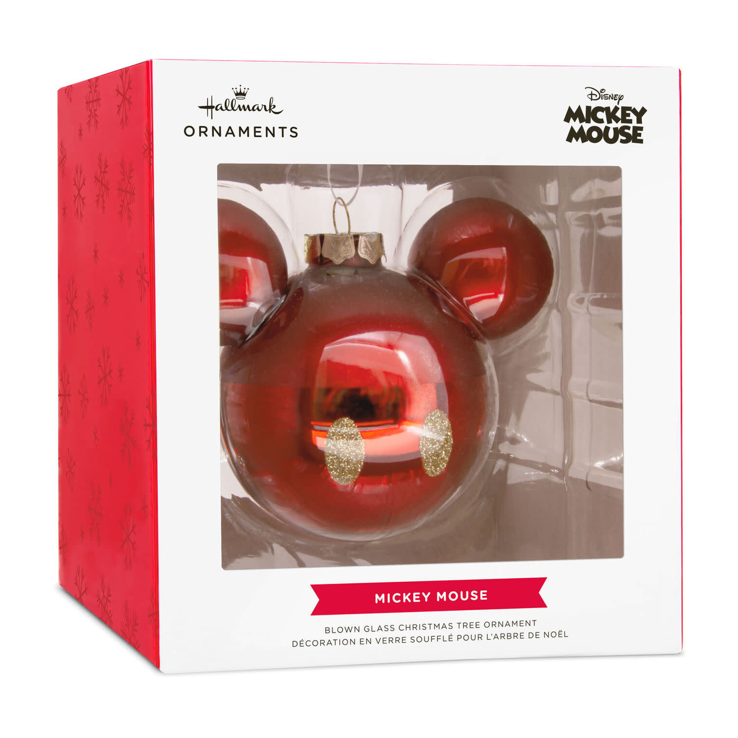 Kerstornament: Mickey Mouse Ears Icon - Blown - Glass