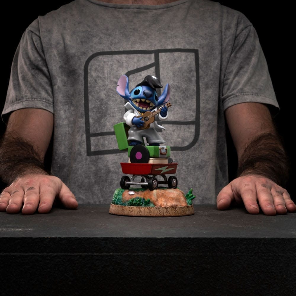 Figurine: Stitch (King of Rock 1/10) - Art Scale Statue - 17 cm