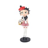 Figurine: Betty Boop In French Costume 31cm, With Fabric Checked Skirt