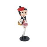 Figurine: Betty Boop In French Costume 31cm, With Fabric Checked Skirt