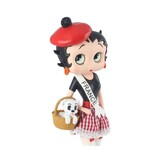 Figurine: Betty Boop In French Costume 31cm, With Fabric Checked Skirt