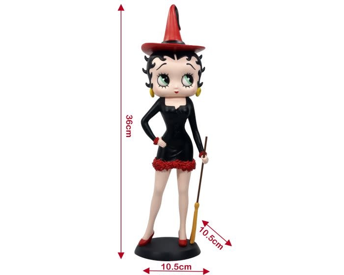 Figurine: Betty Boop - Witch - Black Dress with Red Hat