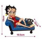 Figurine: Betty Boop On Blue Chaise Lounge